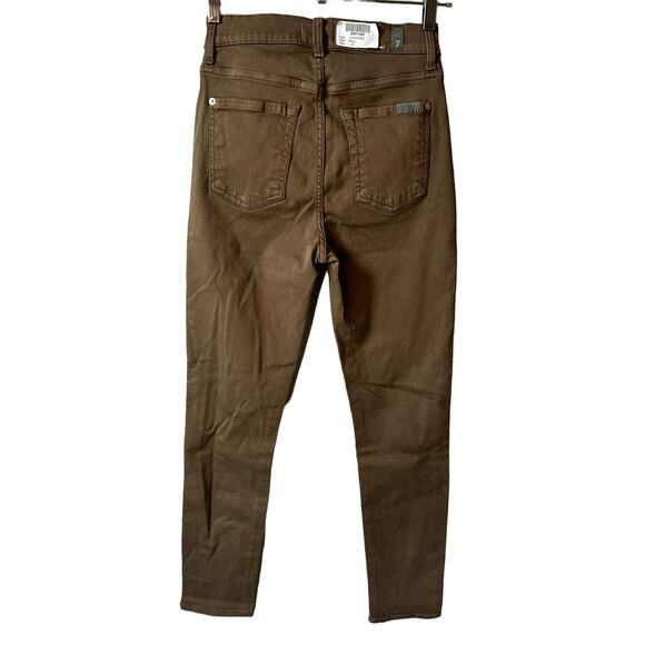 7 for all Mankind New Women's High Waist Skinny Jeans Moss Size 25 Casual Y2k - Picture 2 of 10